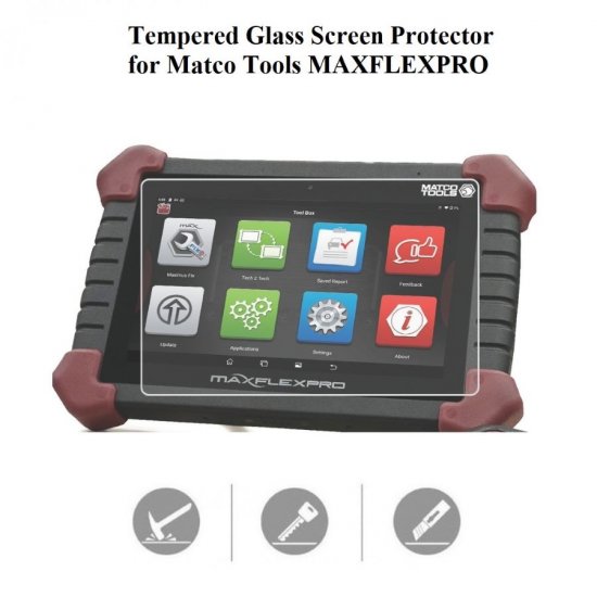 Tempered Glass Screen Protector for Matco MAXIMUS FLEX PRO - Click Image to Close